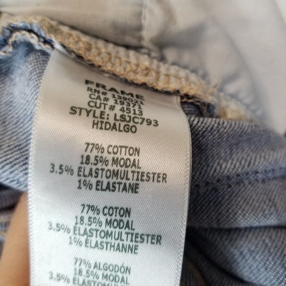 Frame Womens 27 Blue Light Wash Denim Le Skinny De - Picture 8 of 10